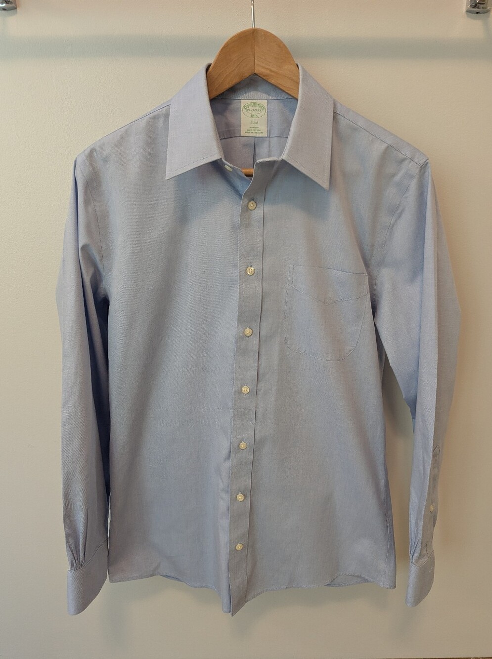 Brooks Brothers Light Blue Dress Shirt - Classic Point Collar 15